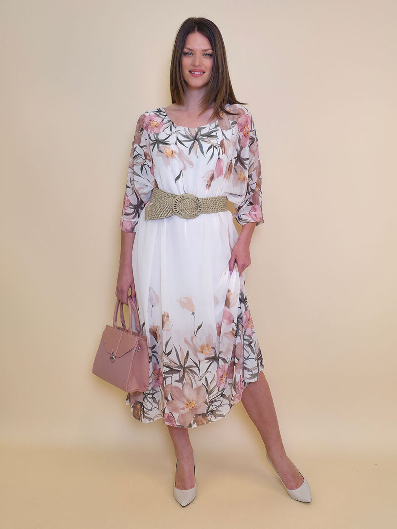 Kaftan 48 Beirut - gtte print tulips - beige