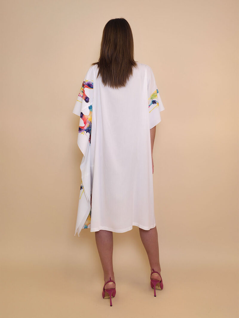 Kaftan 44 Fantasy - viscose UN - panna - Žirafa