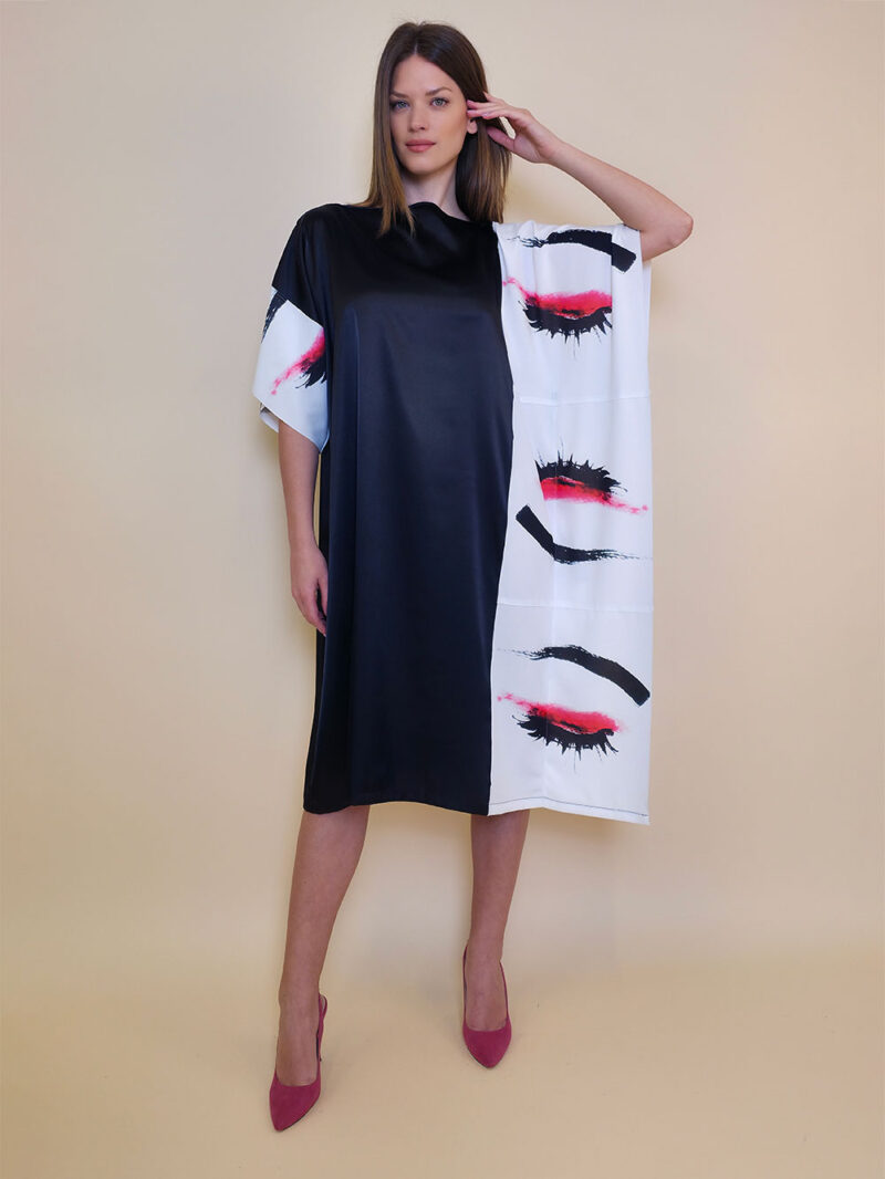 Kaftan 44 Fantasy - saten UN black - Make up