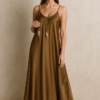 Haljina+ogrlica /pojas 30 Marrakesh - saten UN - brown