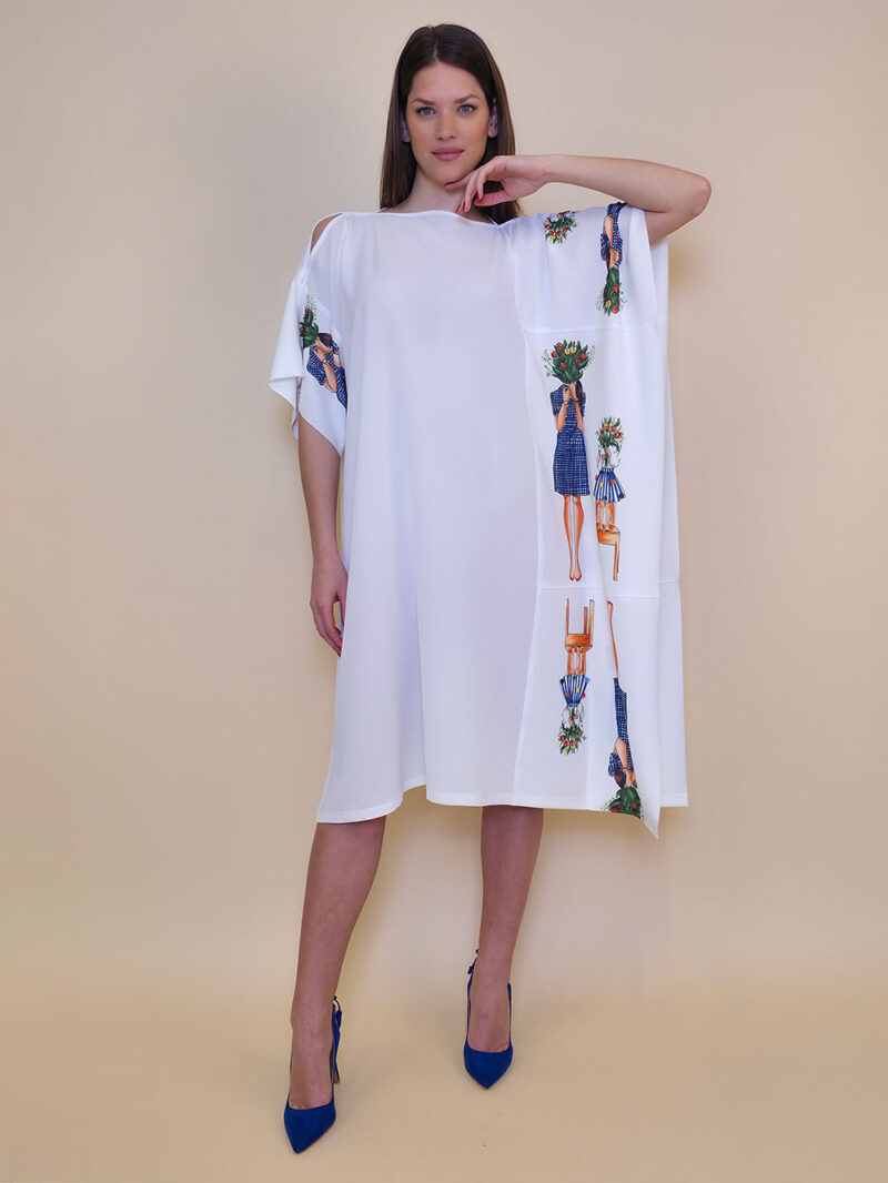 Kaftan 44 Fantasy - gtte UN panna - Two Bouquets