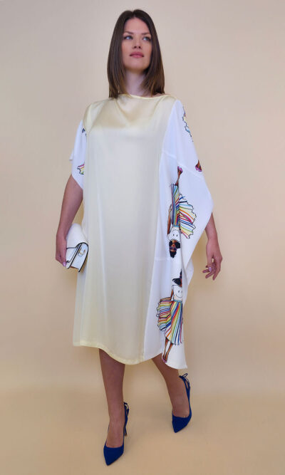 Kaftan 44 Fantasy - saten UN vanilla - Smile Dress