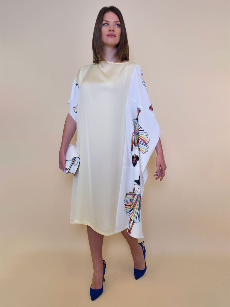 Kaftan 44 Fantasy - saten UN vanilla - Smile Dress