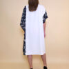 Kaftan 44 Fantasy - tesutto UN pruge white - Faces Black