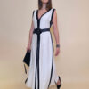 Haljina 40 Annabella - viscose UN lajsne - white/black