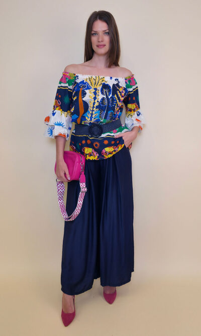 Tunika 38 Mexico - cotton print - navy