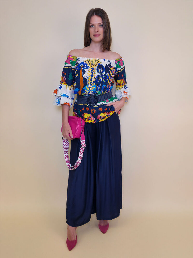 Tunika 38 Mexico - cotton print - navy