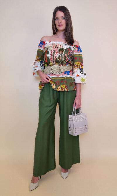 Tunika 38 Mexico - cotton print - military