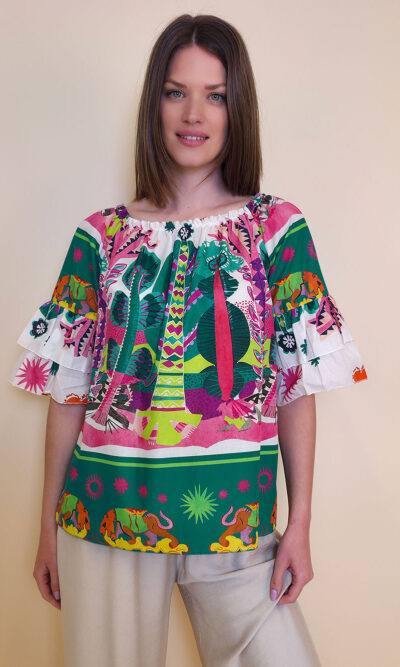 Tunika 38 Mexico - cotton print - gucci