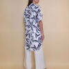 Košulja 37 Ballard - cotton print oleander - white/navy