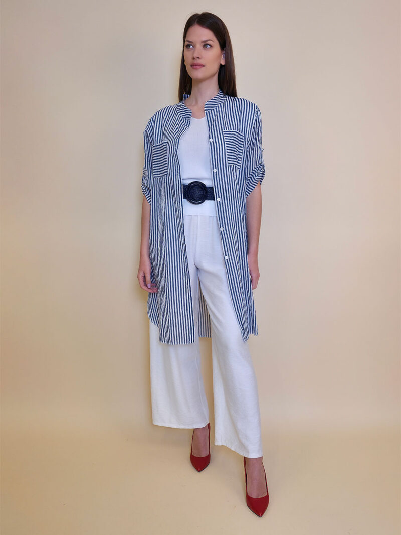 Košulja 32 Ballard - cotton stripes - navy