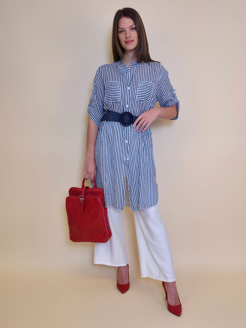 Košulja 32 Ballard - cotton stripes - navy