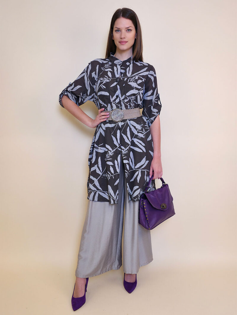 Košulja 37 Ballard - cotton print oleander - brown