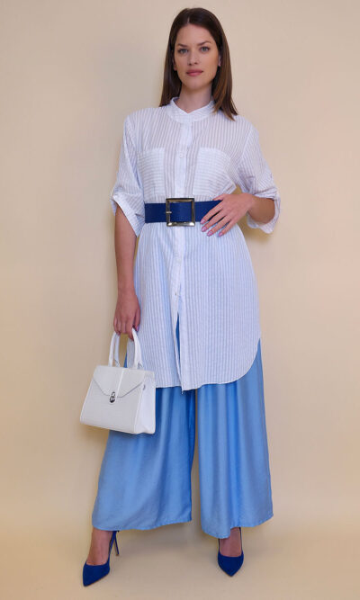 Košulja 37 Ballard - cotton stripes - white
