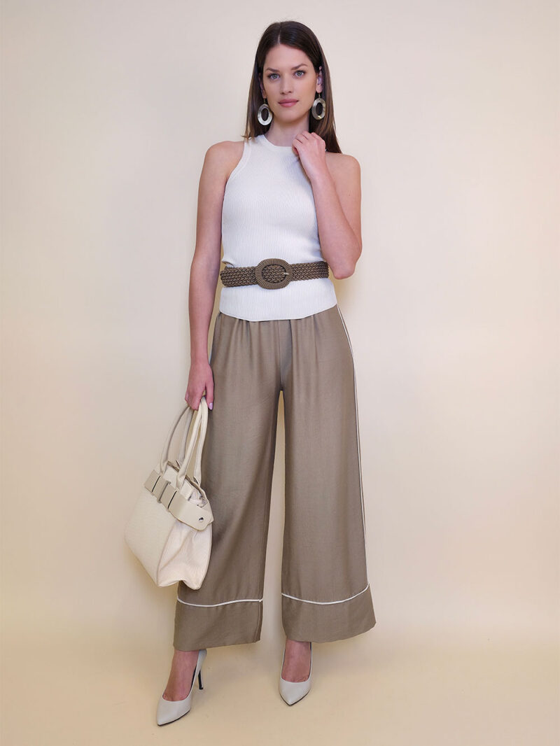Hlače 31 Emery - viscose UN paspul - camel