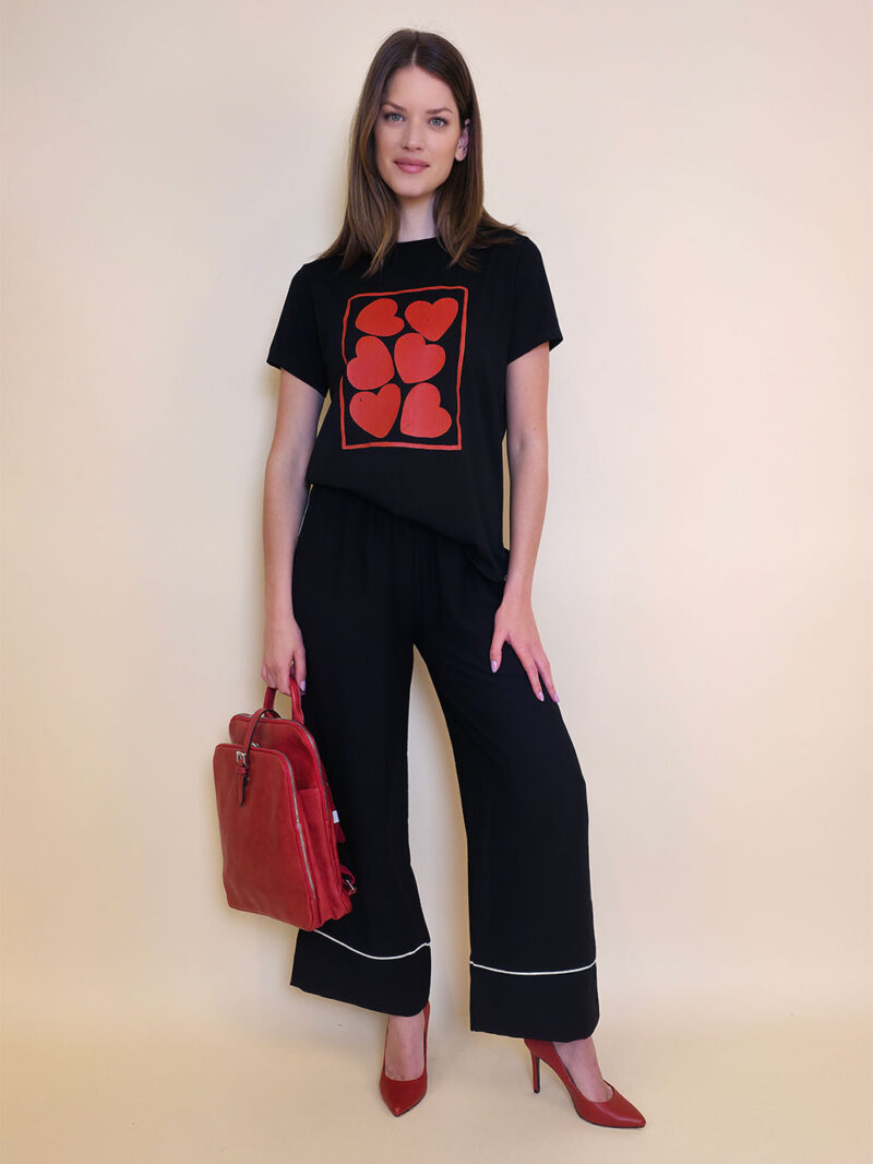 T-shirt 24 Bumble Bee - cotton UN black - 6 Hearts
