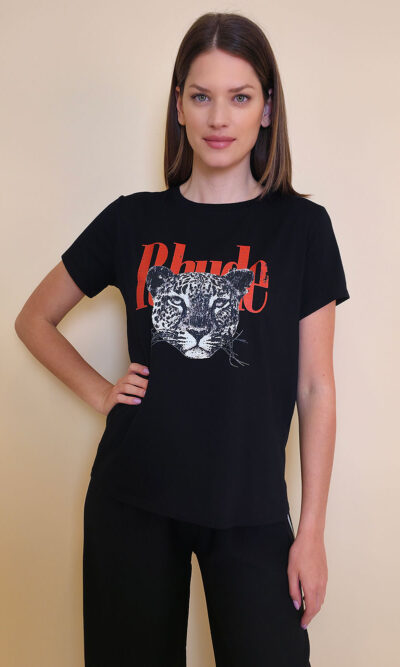 T-shirt 24 Bumble Bee - cotton UN black - Rhude/Leopard