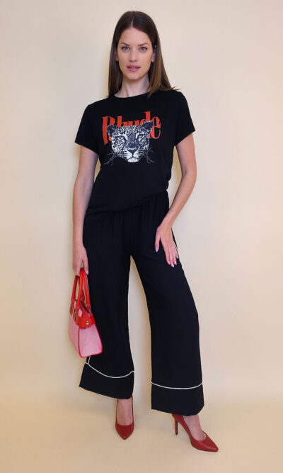 T-shirt 24 Bumble Bee - cotton UN black - Rhude/Leopard