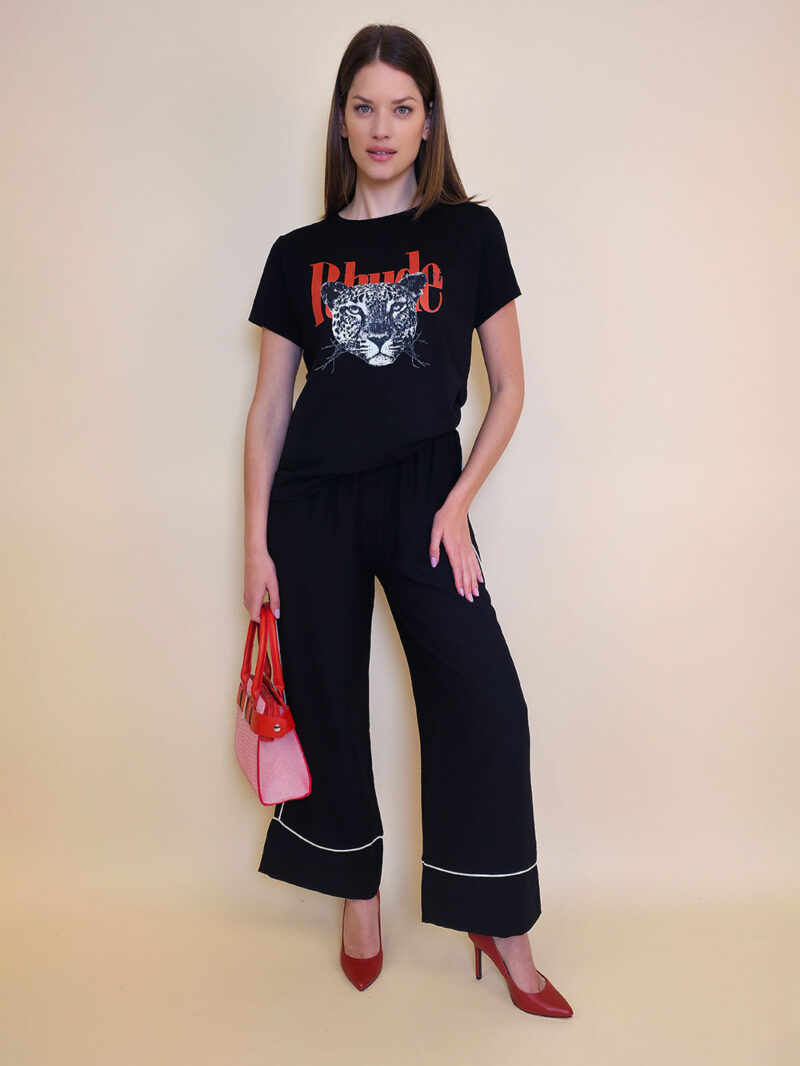 T-shirt 24 Bumble Bee - cotton UN black - Rhude/Leopard