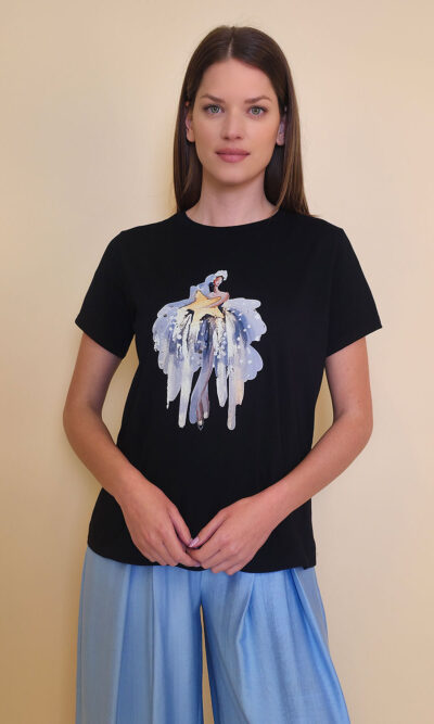 T-shirt 24 Bumble Bee - cotton UN black - Ballerina