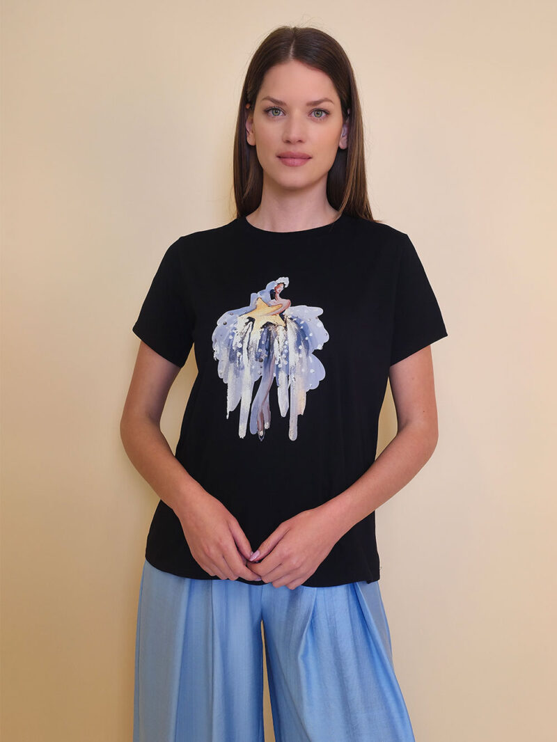 T-shirt 24 Bumble Bee - cotton UN black - Ballerina
