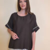 Tunika 28 Elmo - viscose UN paspul - d.brown