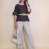 Tunika 28 Elmo - viscose UN paspul - d.brown