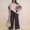 Hlače 31 Emery - viscose UN paspul - d.brown