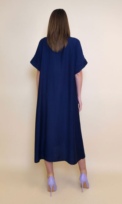 Haljina 40 Alton - viscose UN gumbi/trakice - navy