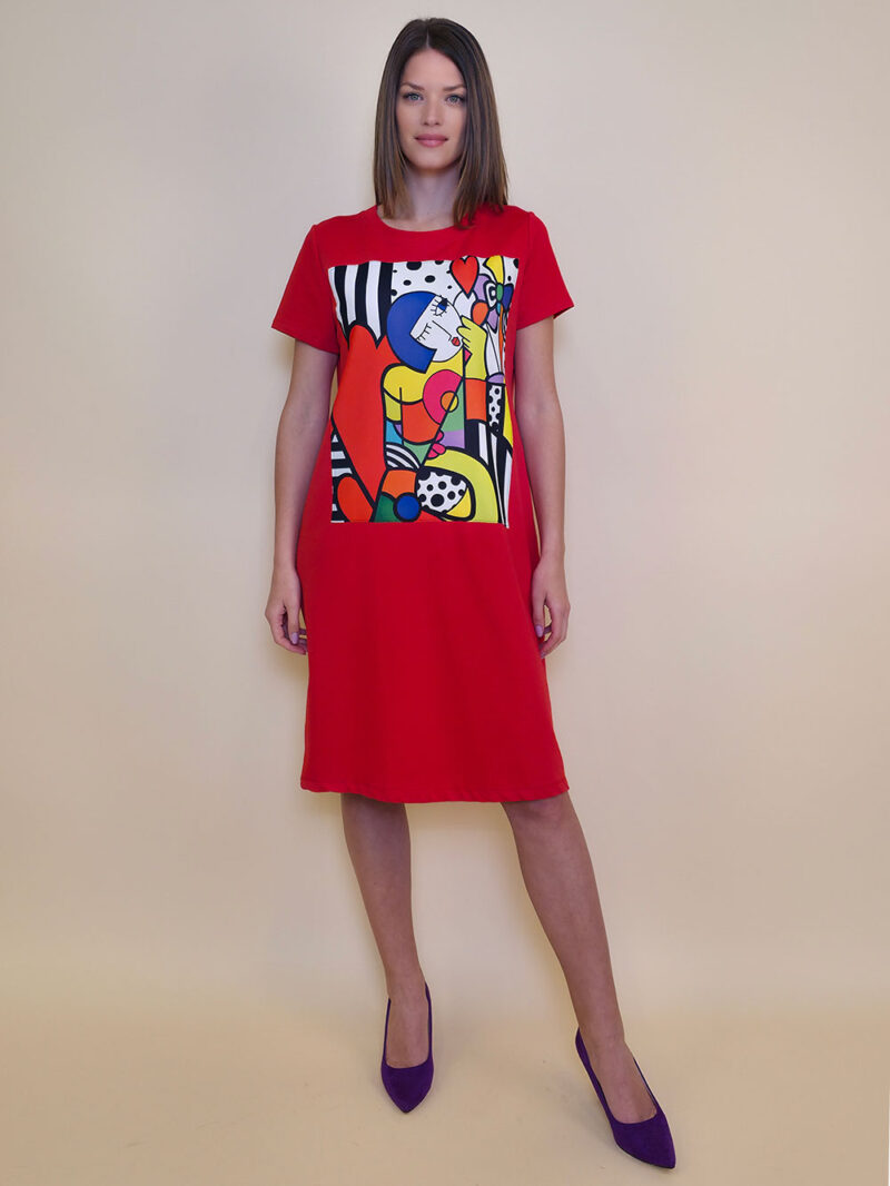 Haljina 26 MoMa k.r. - red - Art Girl