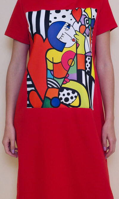 Haljina 26 MoMa k.r. - red - Art Girl
