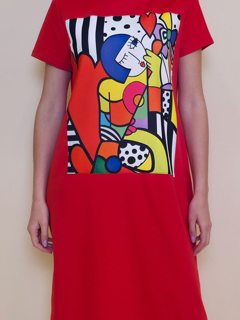 Haljina 26 MoMa k.r. - red - Art Girl