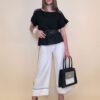 Hlače 31 Emery - viscose UN paspul - white