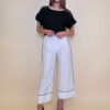 Hlače 31 Emery - viscose UN paspul - white
