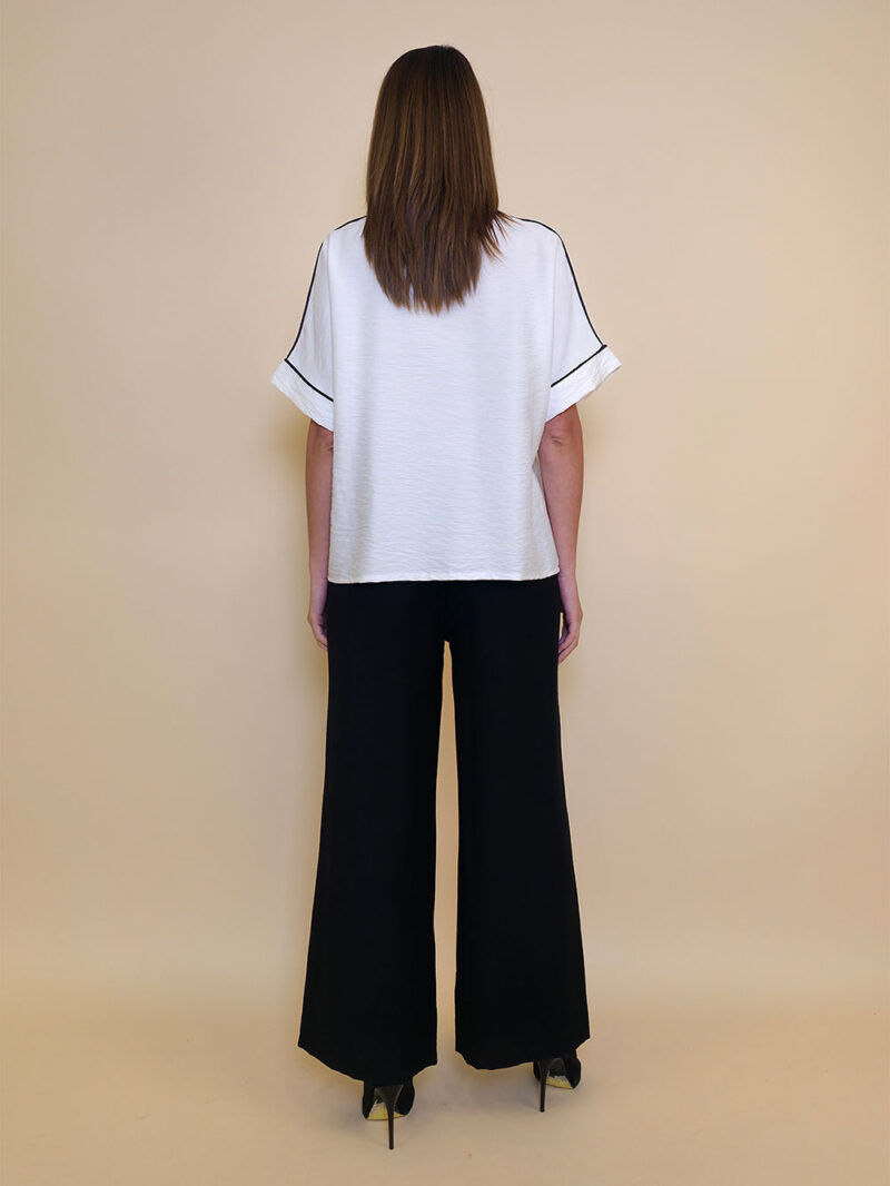 Tunika 28 Elmo - viscose UN paspul - white