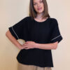 Tunika 28 Elmo - viscose UN paspul - black