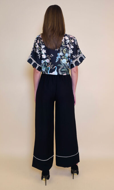 Hlače 31 Emery - viscose UN paspul - black