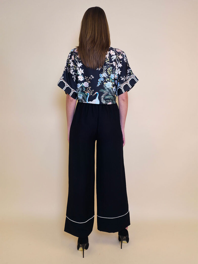 Hlače 31 Emery - viscose UN paspul - black