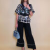 Hlače 31 Emery - viscose UN paspul - black