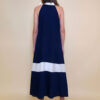 Haljina 40 Rochelle - viscose UN mašna kombinacija - navy/white