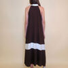Haljina 40 Rochelle - viscose UN mašna kombinacija - brown/white