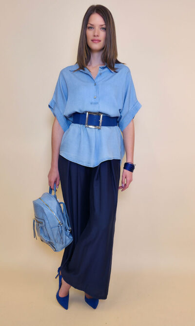 Košulja 40 Coffeen - viscose jeans UN - l.blue