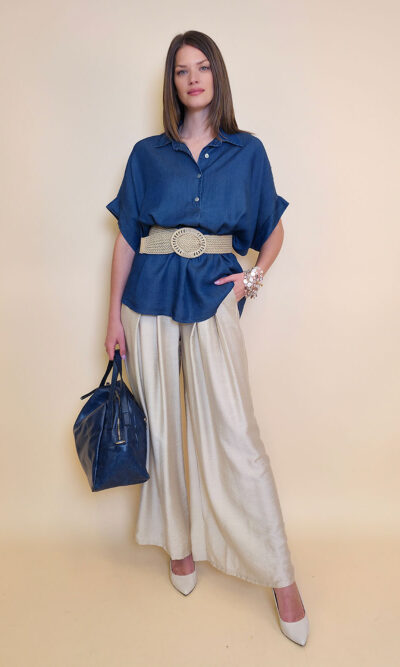 Košulja 40 Coffeen - viscose jeans UN - d.blue