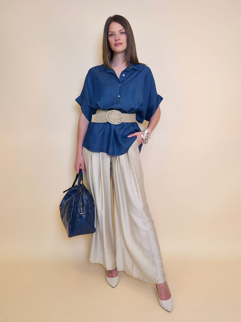 Košulja 40 Coffeen - viscose jeans UN - d.blue