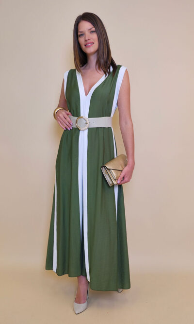 Haljina 40 Annabella - viscose UN lajsne - military