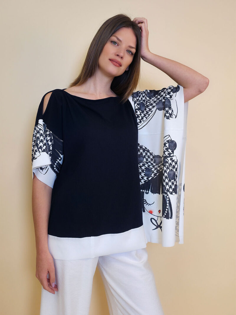 Tunika 36 Fantasy - cotton jersey UN black - Sweety