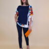 Tunika 36 Fantasy - cotton jersey UN navy - Panda/Lav