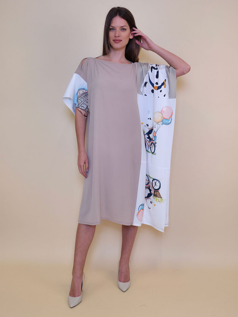 Kaftan 44 Fantasy - gtte UN beige - Panda Bic/Dalmatiner