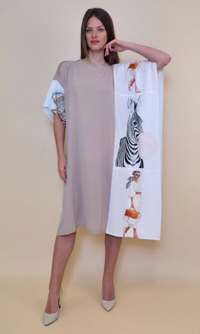 Kaftan 44 Fantasy - gtte UN beige - Prugasta Marama/Zebra