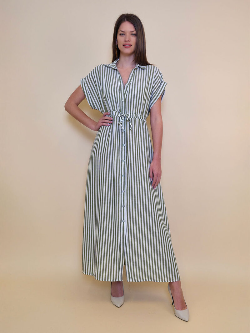 Haljina 48 Roberta - tesutto pruge - military